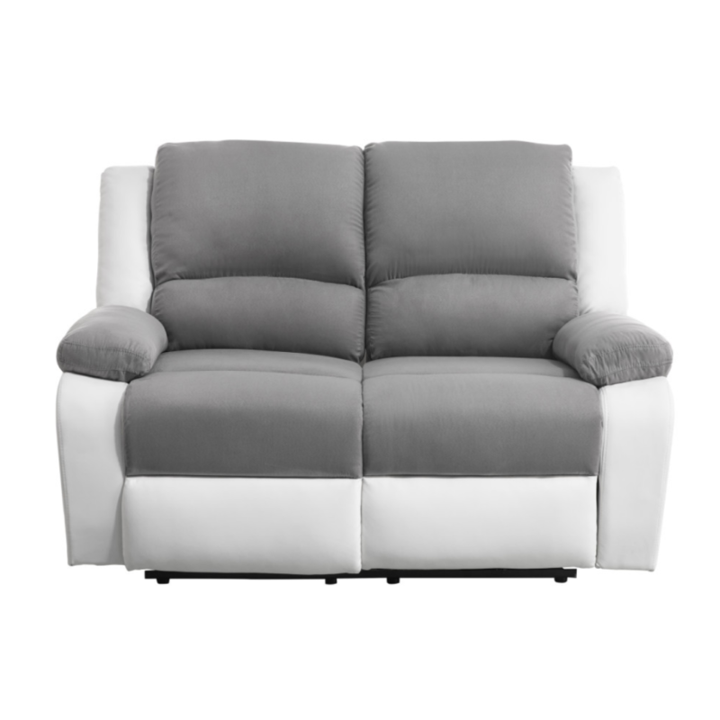 Canapé de relaxation électrique CLARA 2 places en microfibre et simili