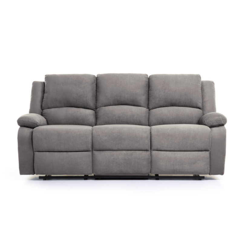 Canapé de relaxation électrique CLARA 3 places en microfibre