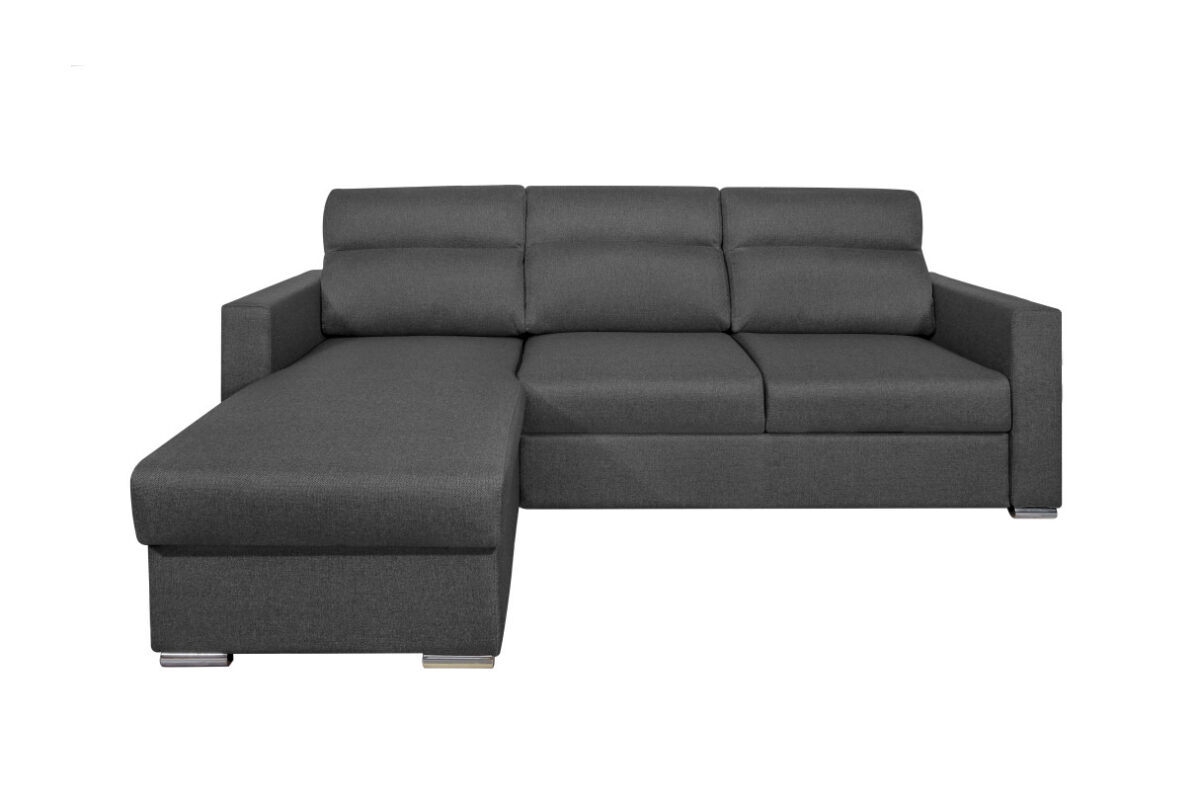 Canapé d'angle KENNY réversible convertible en tissu