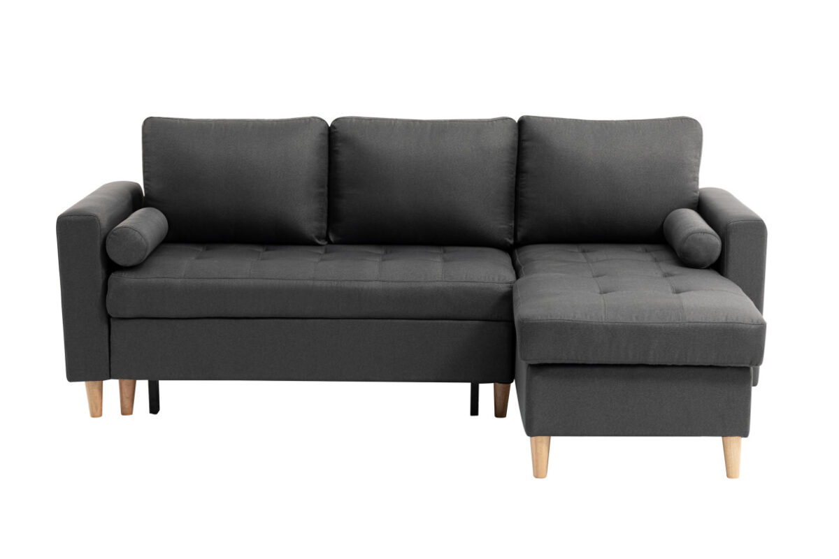 Canapé d'angle POLAR convertible réversible en tissu