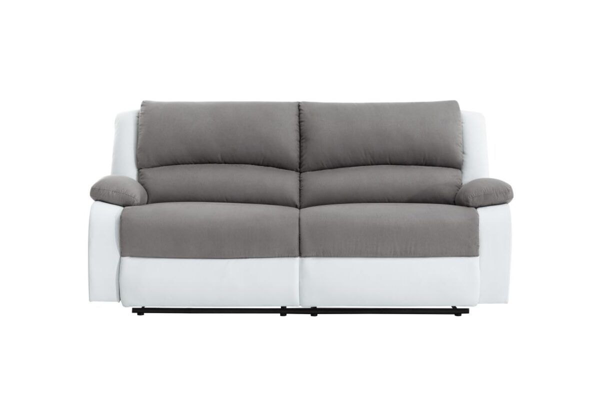 Canapé de relaxation 9121 avec 2 assises XXL en microfibre et simili