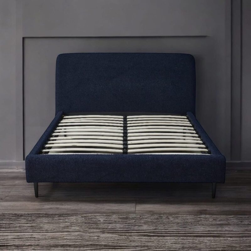 Lit en Laine Bouclée – Confort Chic et Design Moderne | 140x190 cm / 160x200 cm|Destockage|Decora Home