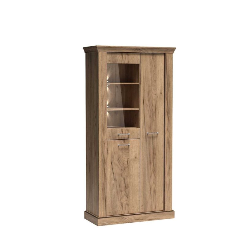 Vitrine spacieuse en verre trempé avec étagères|Destockage Express|Decora Home