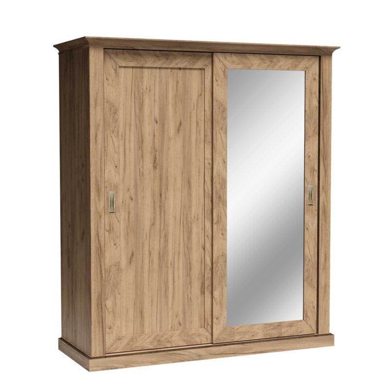Armoire spacieuse avec portes coulissantes et miroir|Destockage Express|Decora Home