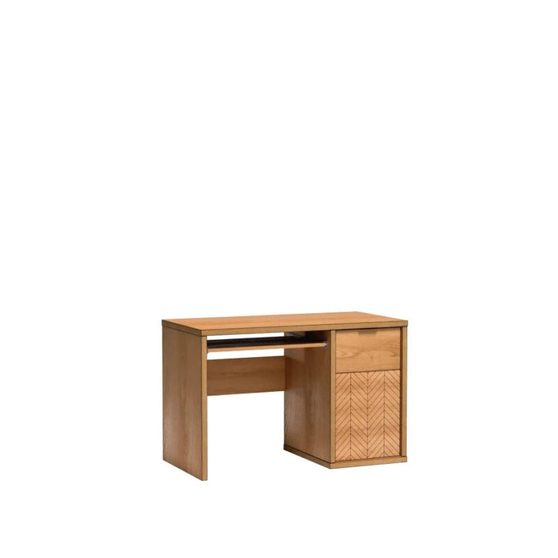 Bureau en Chêne Caramel avec Étagère Coulissante|Promo exclusive|Decora Home