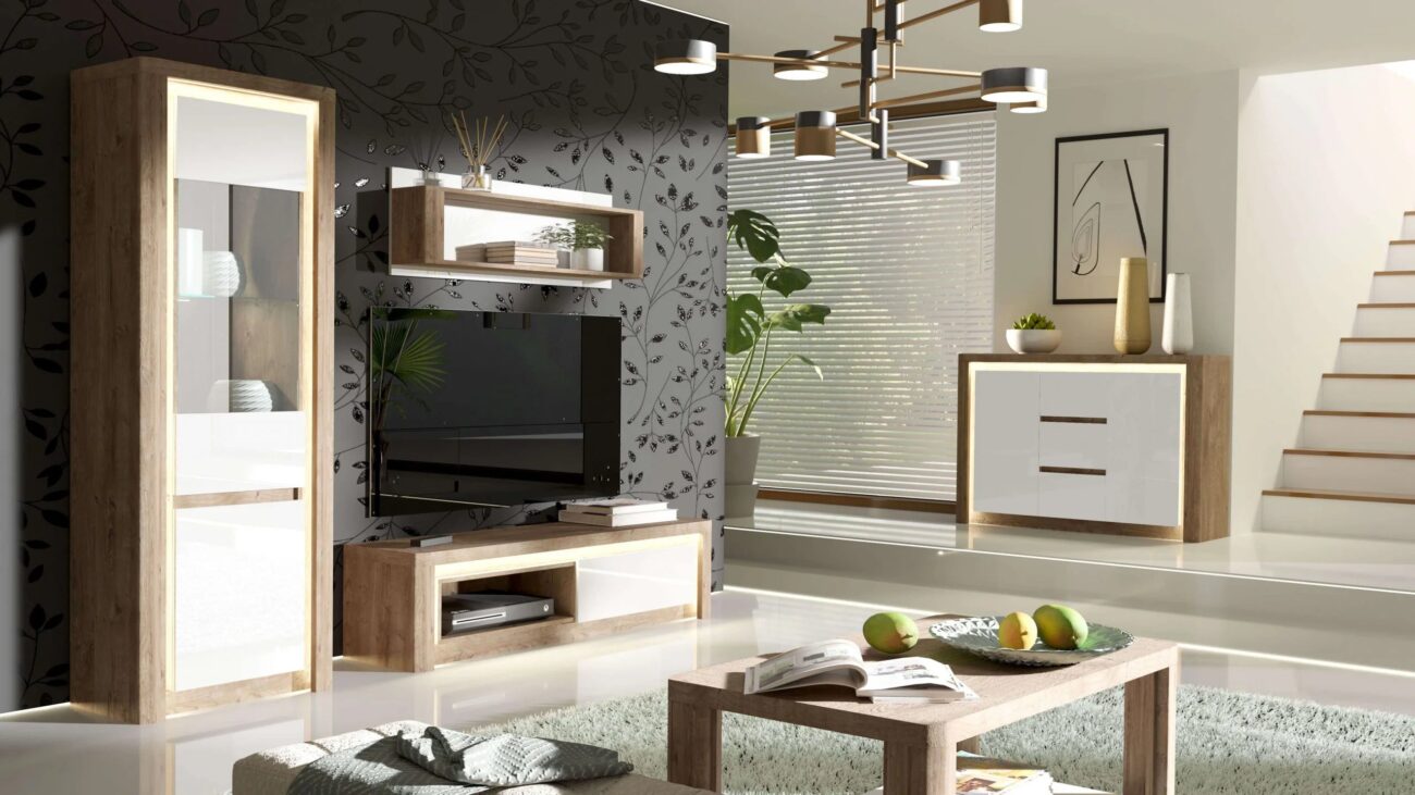 Commode avec Trois Grands Tiroirs et Éclairage LED|Destockage Express|Decora Home