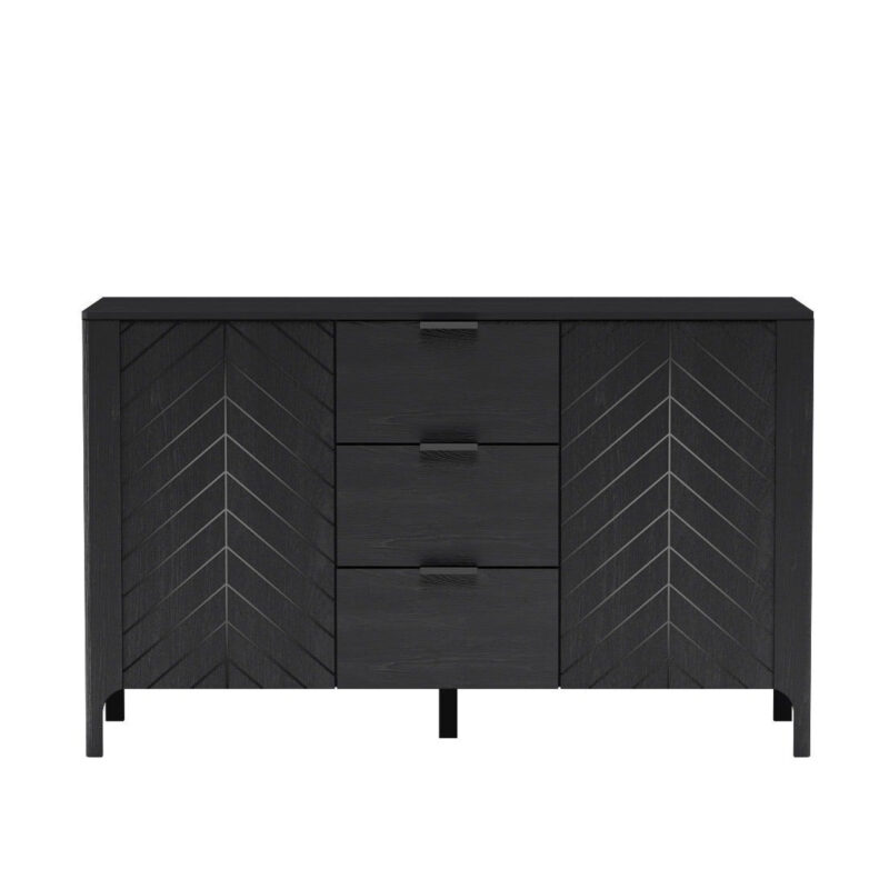 Commode 2 Portes et 3 Tiroirs avec Étagères Réglables|Destockage Express|Decora Home