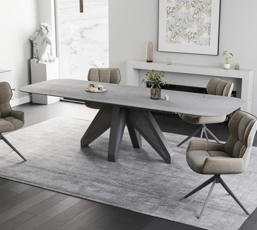 Table de salle à manger design extensible Bianca : une élégance céramique pour vos repas|Promo exclusive|Decora Home