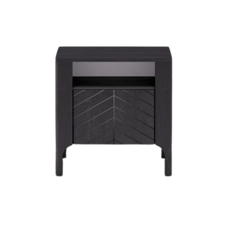 Table de Chevet avec Motif à Chevrons|Destockage Express|Decora Home