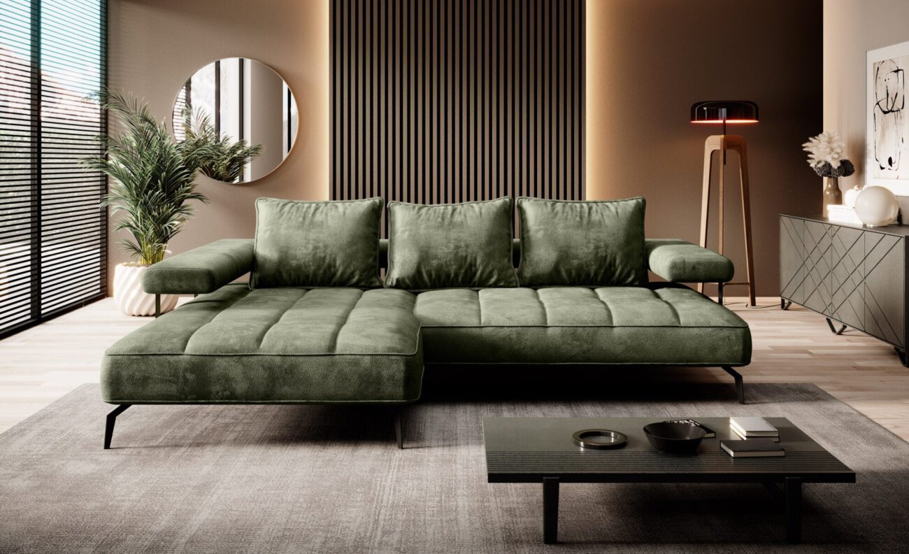 Canapé d’angle – Confort haut de gamme avec assise extensible, disponible en tailles S, L et XL|Offre Spéciale|Decora Home