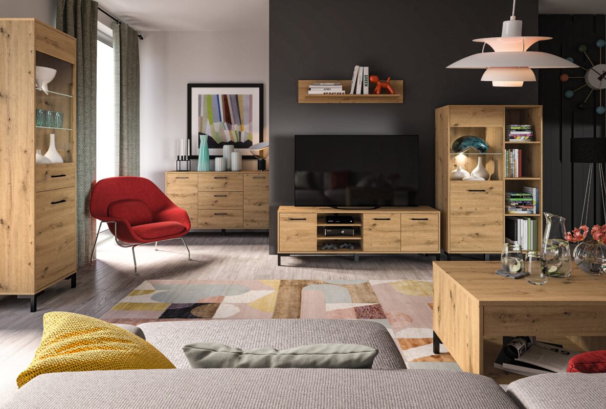 Ensemble Salon en Chêne Artisanal –Collection VALIO   - 6 Pièces - Élégance Naturelle & Résistance Moderne|Offre Spéciale|Decora Home