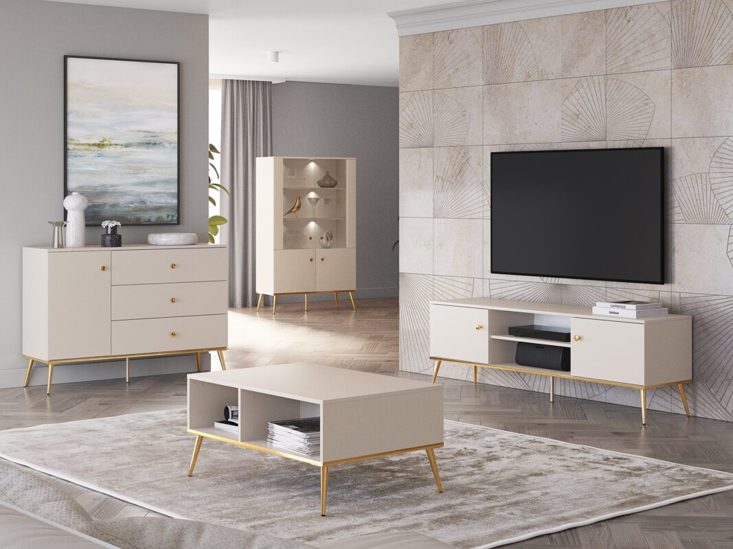 Ensemble Salon – Collection Selias - 4 Pièces -Design Cachemire & Finitions Dorées|Offre Spéciale|Decora Home