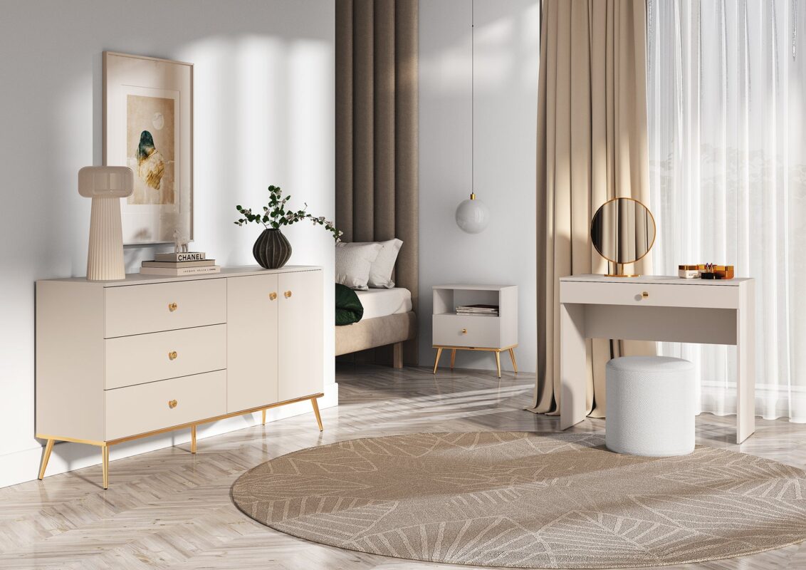 Ensemble Chambre à Coucher – Collection Selias - 3 Pieces - Cachemire|Offre Spéciale|Decora Home