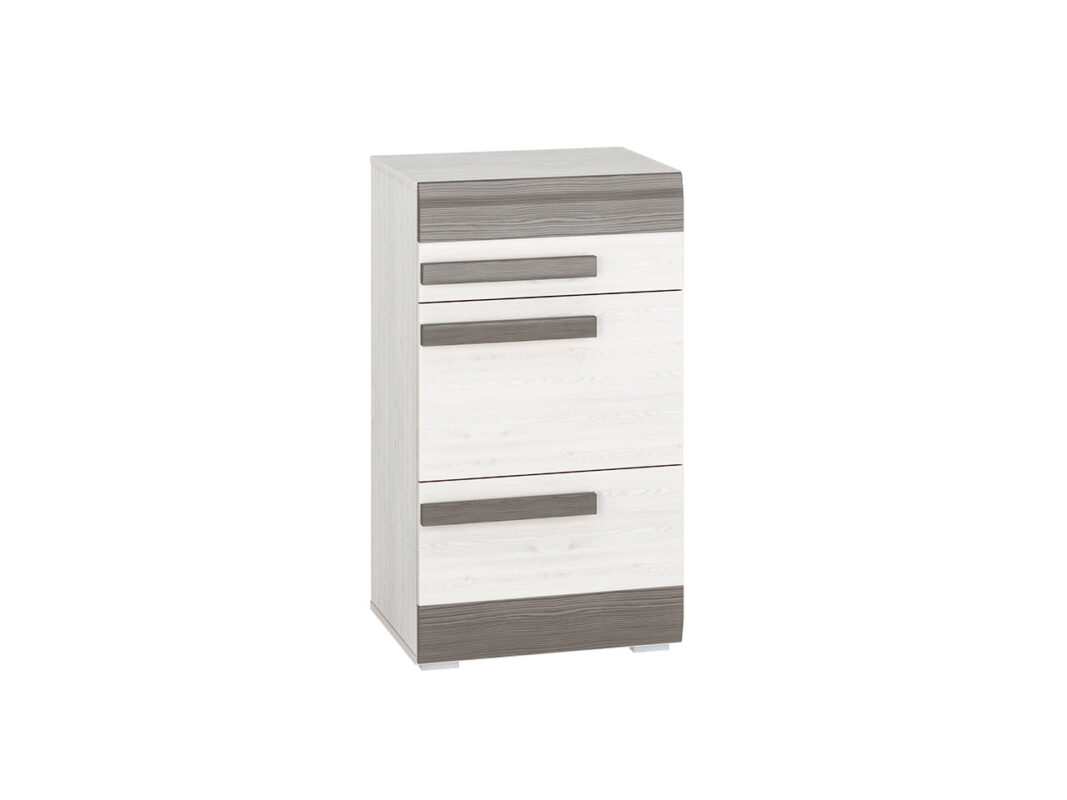 Meuble à Chaussures en Pin des Neiges et MDF Gris Neuf avec Bordure ABS|Dernières pièces|Decora Home