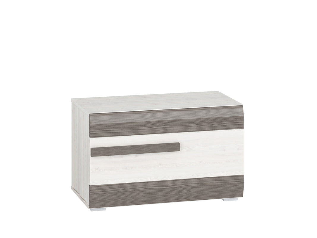 Meuble à Chaussures en Pin des Neiges et MDF Gris Neuf avec Bordure ABS|Dernières pièces|Decora Home
