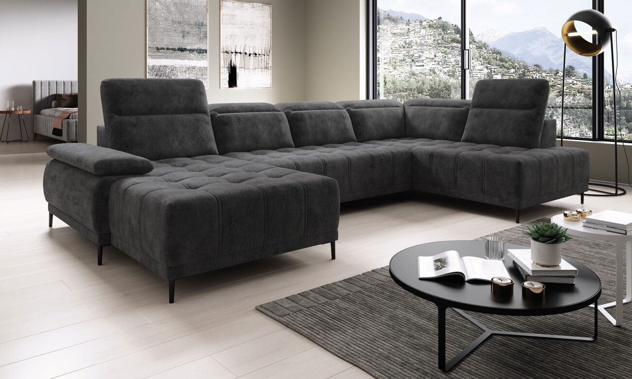 Canapé d'Angle Compact  – Confort Personnalisé avec Appuis-tête réglables et profondeur d'assise modulable électriquement|Offre Spéciale|Decora Home