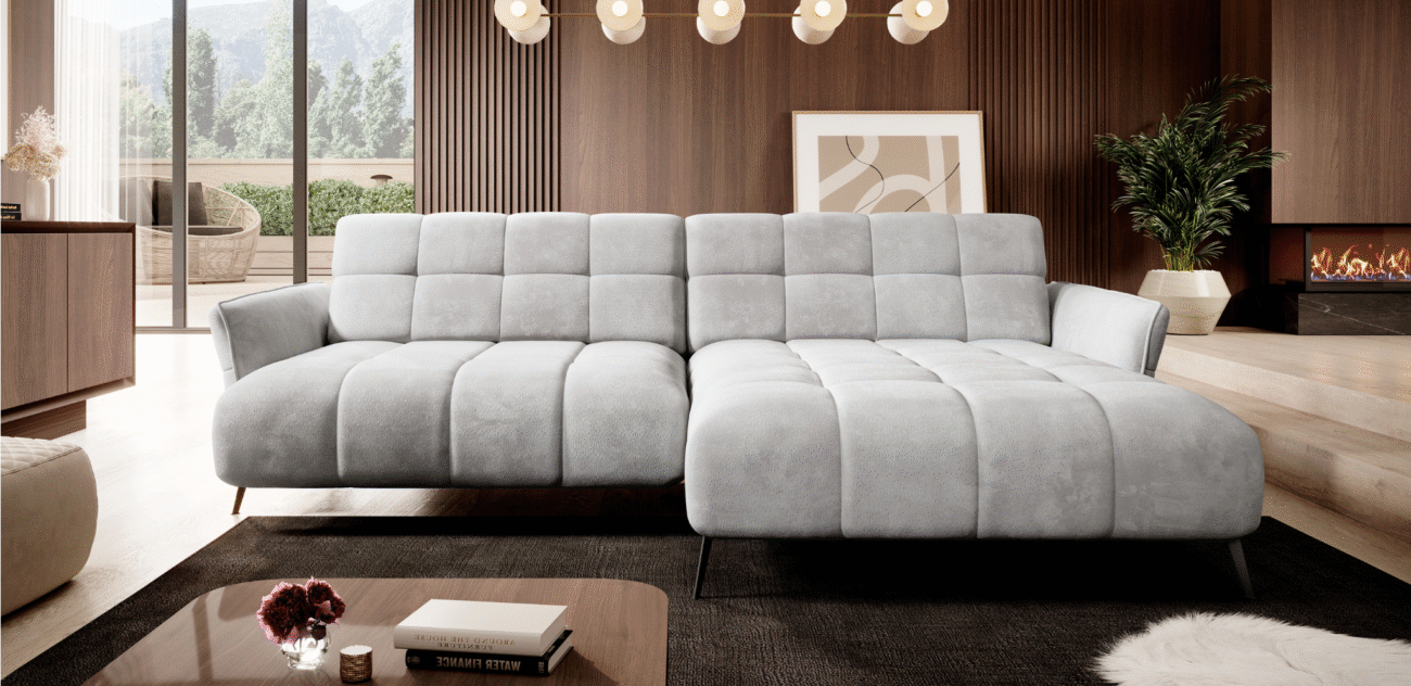 Canapé d’Angle  Haut de Gamme – Réglage Électrique de l’Assise, Design Moderne, Confort Sur Mesure | Tissu Premium & Structure Robuste|Offre Spéciale|Decora Home