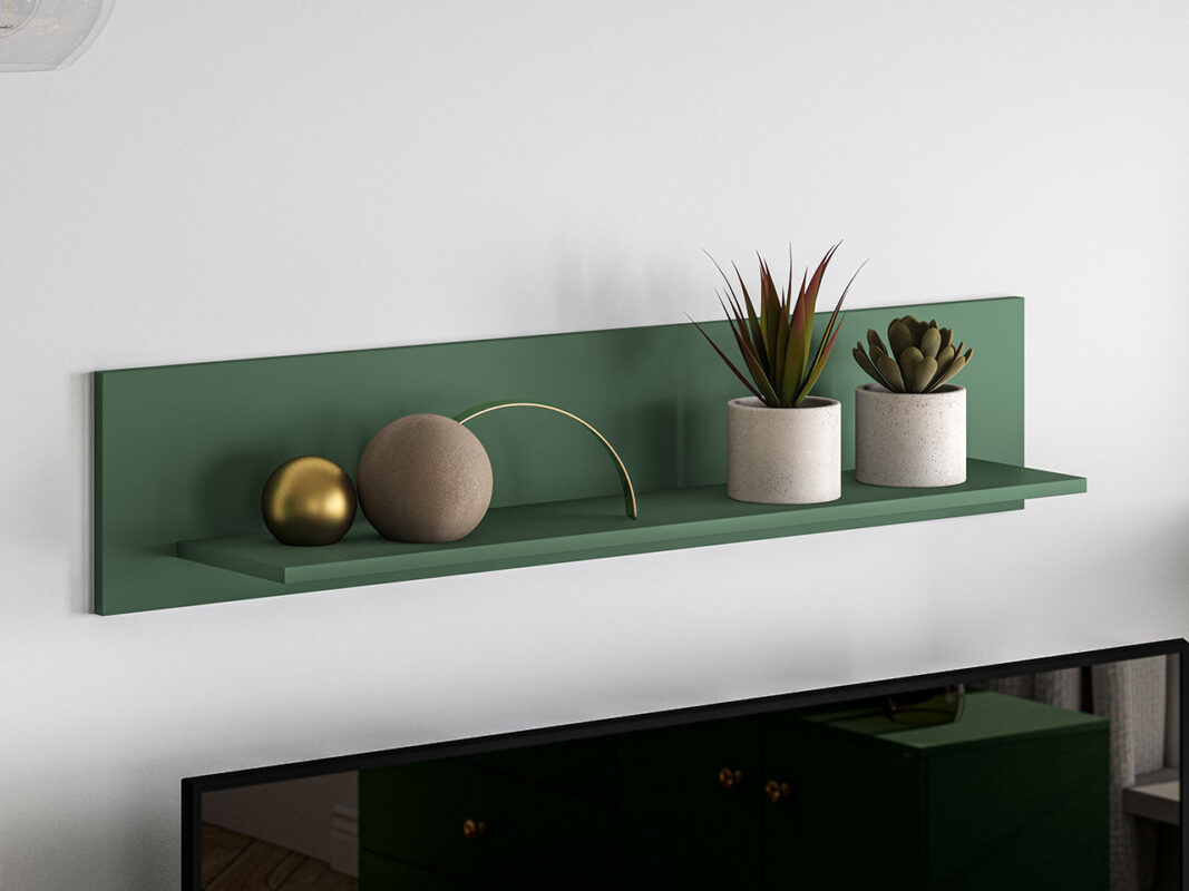 Étagère Moderne en Bleu Foncé et Labrador avec Bordure ABS - Élégance et Durabilité|Offre Limitée|Decora Home