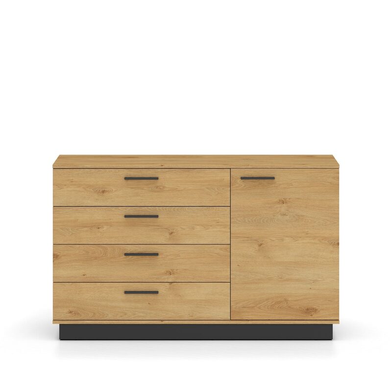 Buffet en Chêne Élégant avec Base Noire - Style Moderne et Grande Capacité|Offre Limitée|Decora Home