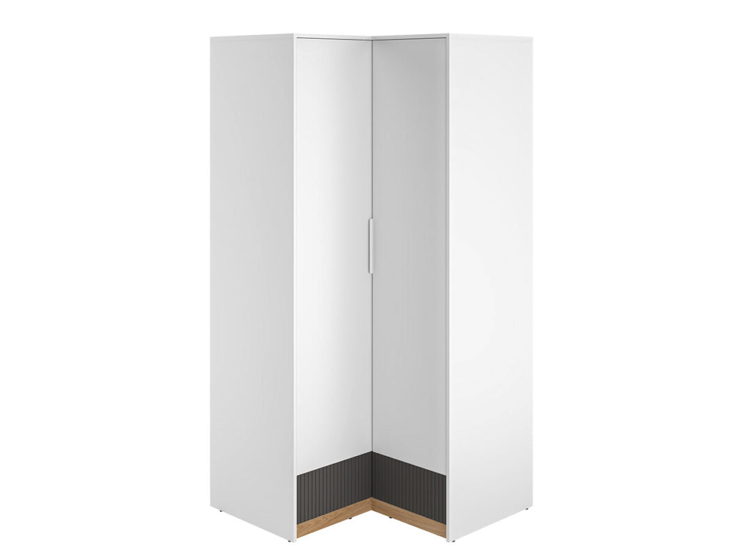 Garde-Robe enfant Moderne Blanc et Chêne Castello avec MDF Graphite Mat – Durable et Élégante|Offre Spéciale|Decora Home