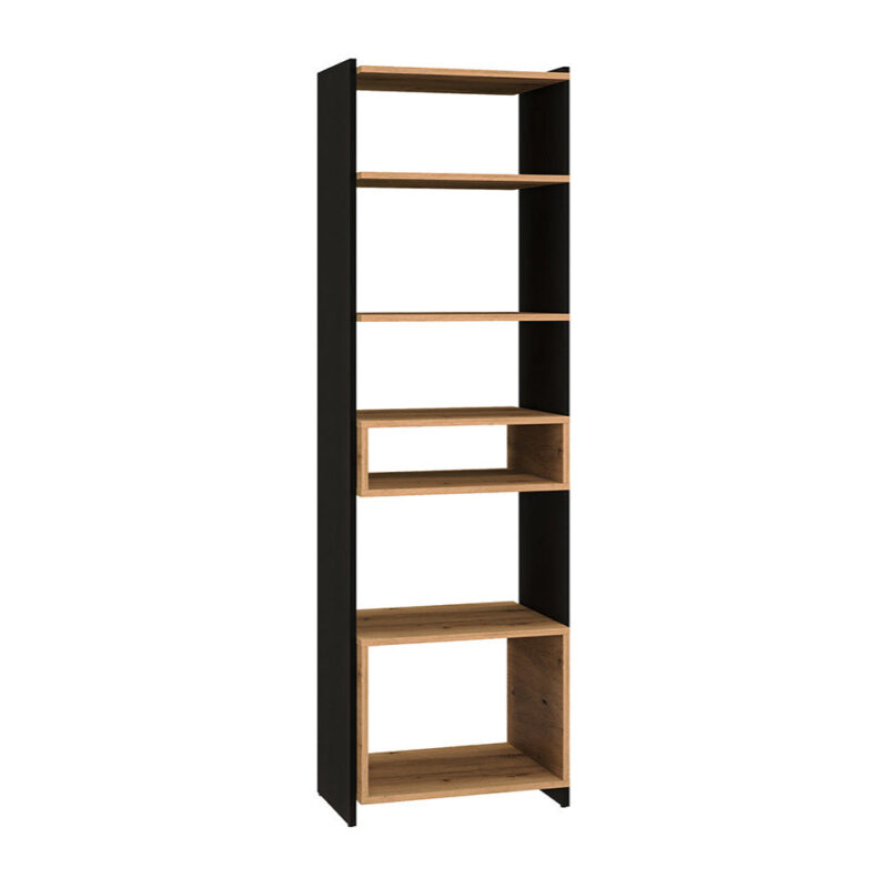 Étagère avec Bordure ABS - Chêne Artisanal + Noir|Offre Limitée|Decora Home