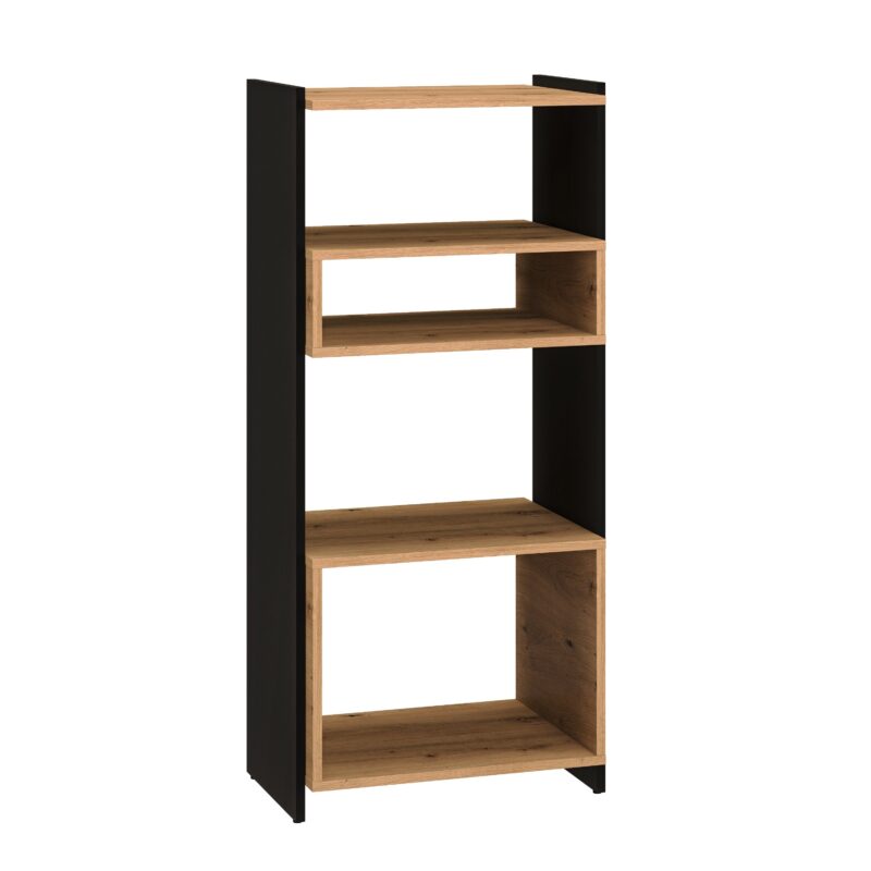 Étagère Design Chêne Artisanal + Noir - Élégance et Durabilité|Offre Limitée|Decora Home